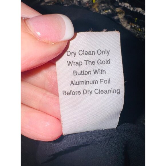 Cabi Cropped Channel Like Tweed Jacket Gold Buttons M Money Classic Office Siren - Picture 8 of 10